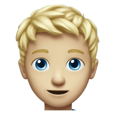 blue eyed hyperrealistic super scary blond boy sticker