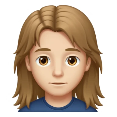 Boy long hair sticker