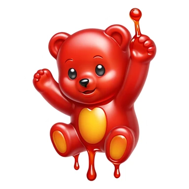 Gummy bear with chamoy dripping  sticker