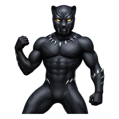 Black panther animal sticker
