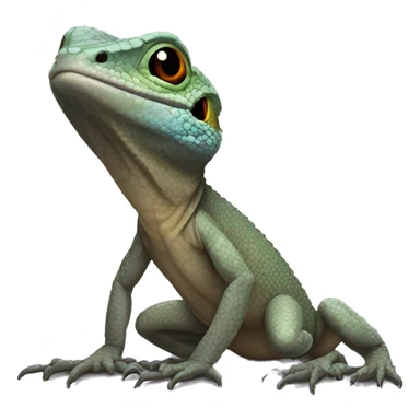 Puerto Rican Ground Lizard gray  sticker