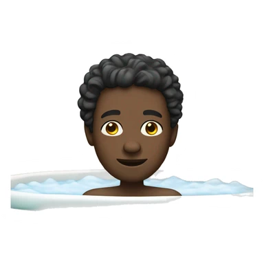 Black man in bath sticker
