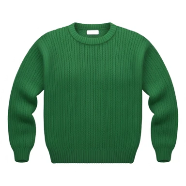 Green knitted wool sweater. sticker