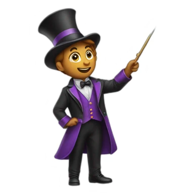 Magician with magic wand  sticker