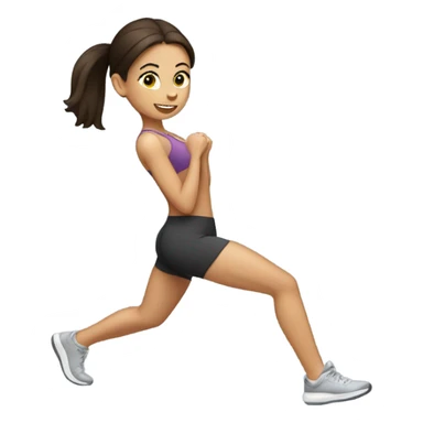 Brunette girl exercising  sticker