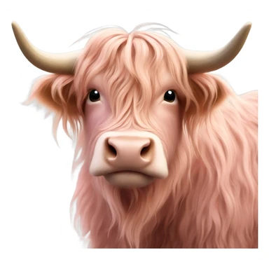 pink highland cow  sticker