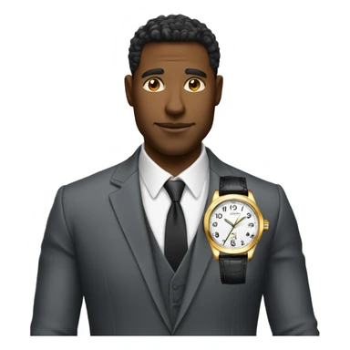 a man in an expensive suit with a very expensive watch on his hand sticker