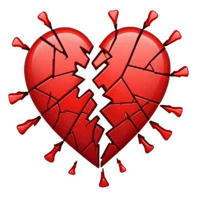 Broken heart sticker