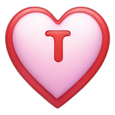 Heart with the letter i in it sticker