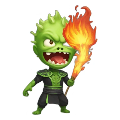 fire breathing evil wasabi sticker