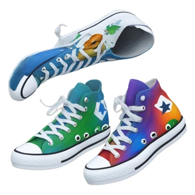 Dinosaur wearing converse sticker