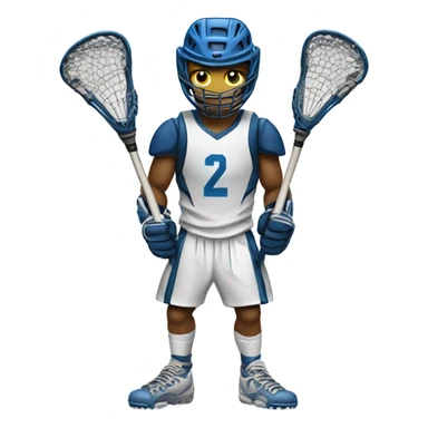 Lacrosse player sticker