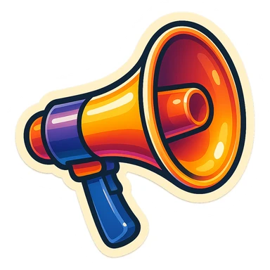 megaphone sticker