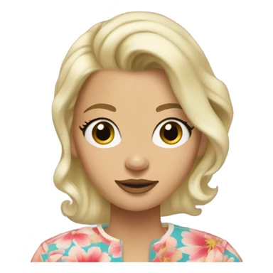 Blonde lady in floral dress with Ugg shoes sticker