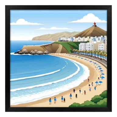 Beach from Miraflores in Lima sticker