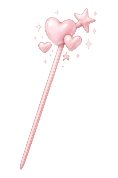 girly sparkling cute hair stick, no background sticker