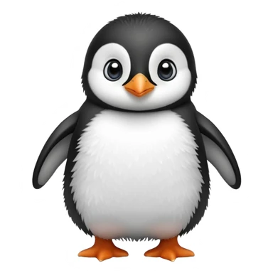 Cute baby penguin with big eyes waddling sticker