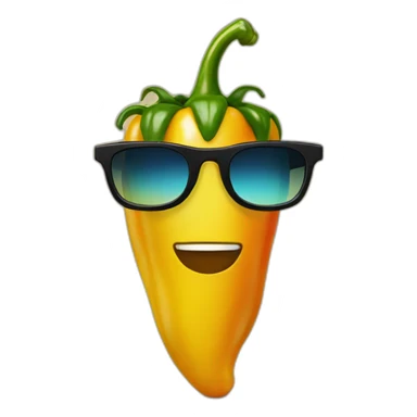 Pepper in black sun glasses sticker