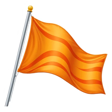 Orange wavy flag sticker