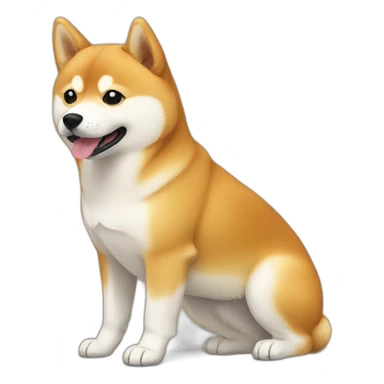 Shiba with an Hokkaido  sticker