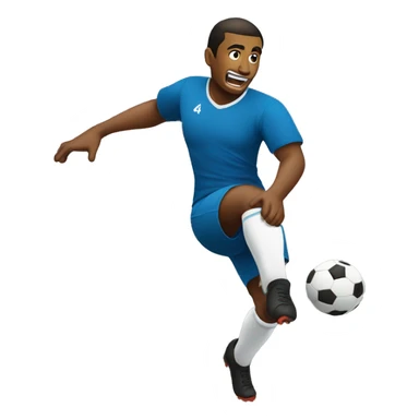 a man doing kick ups with a soccer ball sticker
