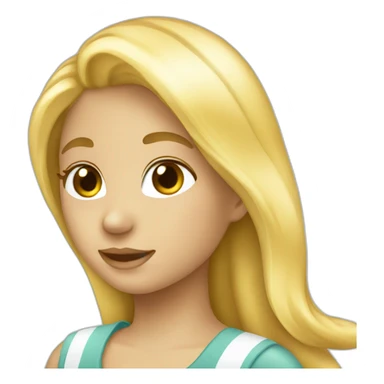 dolphin-with-blonde-hair sticker