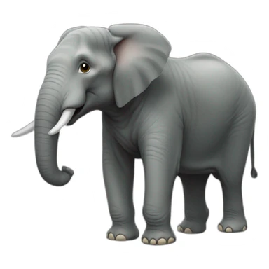 Chat sur éléphant sticker