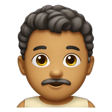 Baby with beard sticker