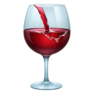 spilled wine glass sticker