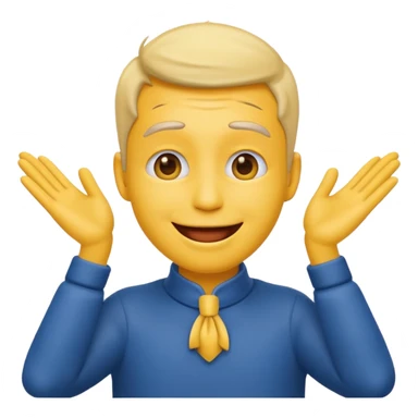 Emoji man joyful with hands on his neck sticker