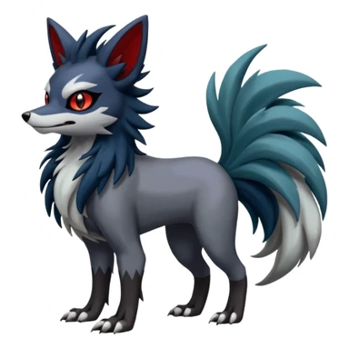 Mightyena-Zorua-Silvally-Fakémon-hybrid-creature (full body)  sticker
