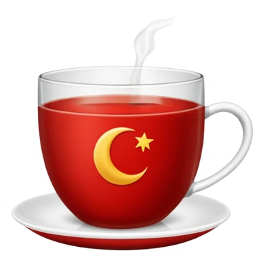 Çay bardağı ile çay sticker
