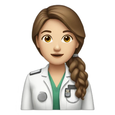 Vet girl Brown hair sticker