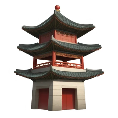 architecture china bell tower and drum tower sticker