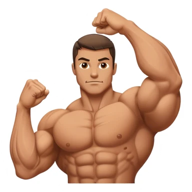 Really super buff man flexibg sticker