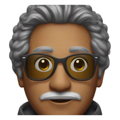 50 yr old indian man with ray ban avaitor framed reading glasses sticker