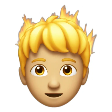 Tête en feux sticker