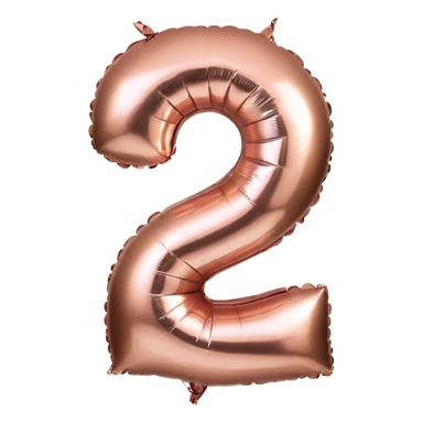 Rose gold number 5 balloon sticker