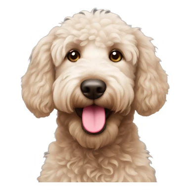 Bright pink nose on a labradoodle  sticker