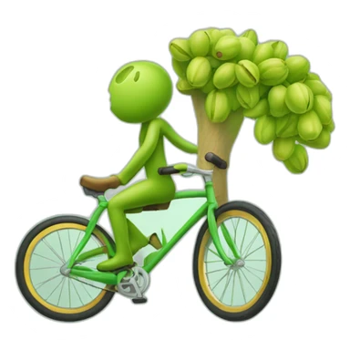 pistache sur une bicyclette sticker