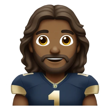 Jesus in Notre dame jersey  sticker