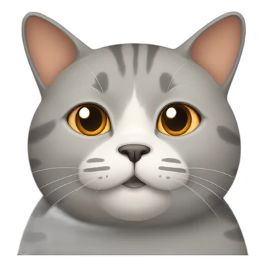 fat cat whit, gray and slightly orange sticker