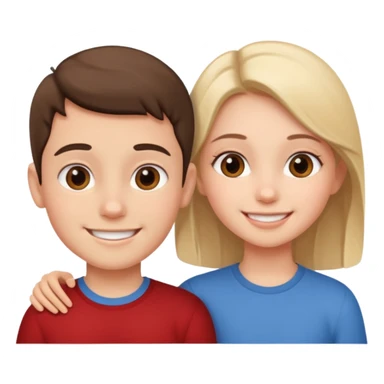 Boy and girl together close relationship cute sticker