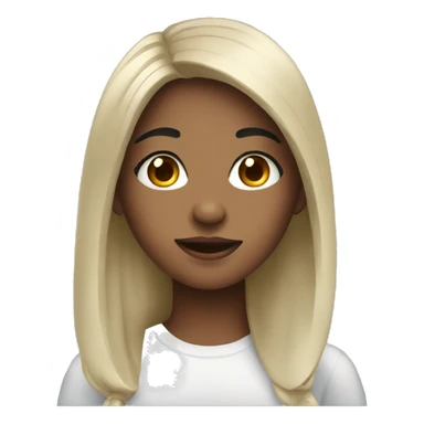 black haired girl portrait sticker