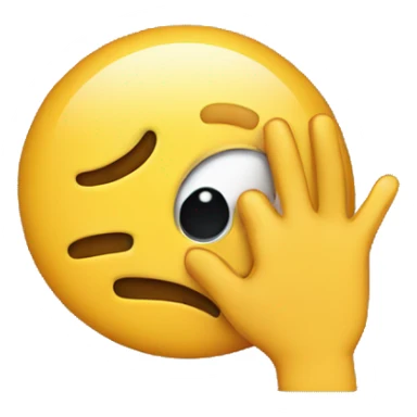 embarrassed hand over face emoji sticker