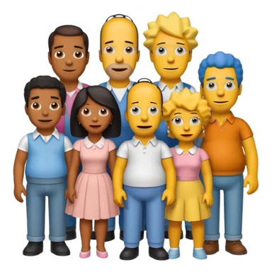 simpsons, different characters. sticker