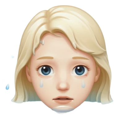 Tête qui se noit dans l’eau avec l’eau qui monte jusqu’à la moitié du visage  sticker