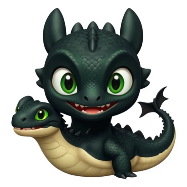 Toothless face from how to train your Dragon sticker