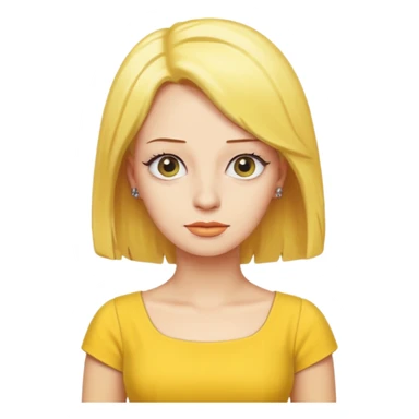 Simpson women with yellow hair and yellow dress sticker