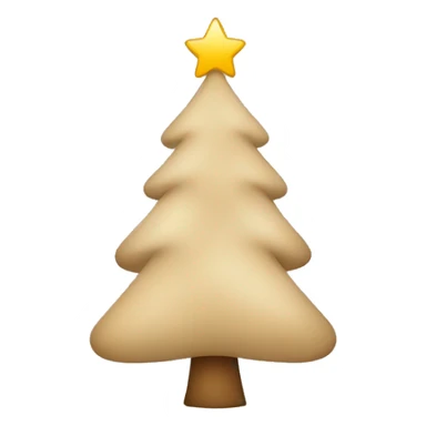 Beige Christmas tree sticker